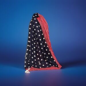 Women's Infinity Scarf Guazy Americana Flag‎ Red White and Blue stripes NWT